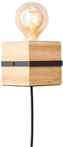Lightbox Wandlampe mit Zuleitung und Schalter - Wandleuchte im Natural Stil