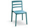 PAZZO DESIGN Sedia Luca, Set Da 4, Blu, Sedie Polipropilene, Sedie Cucina, Sedie Sala Da Pranzo, Sedie Giardino, Impilabili - id_1965