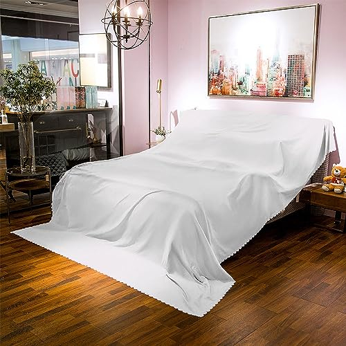Highdi Staubschutz Abdeckung Möbel, Bett Staubschutz Möbelbezug Staubschutzhülle Protector für Bett Sofa Möbel für Abdeckungen im Innen- & Außenbereich (2 * 2.4cm,Weiss)