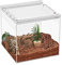 KAKOOTI Reptile Terrarium,17 x 17 x 15 cm Reptile Zuchtbox, magnetisches Acrylgehäuse, für Tarantula, Einsiedlerkrabbe, springende Spinne, Iguane, Leopard Gecko, Bartdrache, Insekt, Mantis, Skorpione.