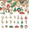 PandaHall Weihnachtliche Emaille-Charms mit Kristall-Strasssteinen, Weihnachtsbaum, Schneeflocke, Schneemann, Anhänger für DIY-Armband, Halskette, Ohrringe, Geschenke, Schmuckherstellung, Emaille