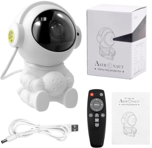Bezavea Astronaut Galaxy Star Projector, 360°Adjustable Nebula Starry Night Light Projector with Remote Control