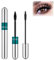 2 in 1 Vibely Mascara 5X Längere Wasserfeste Wimpernkosmetik, 4D Seidenfaser-Wimperntusche, Natürlicher Verlängerungs- und Verdickungseffekt, Wimperntusche Wasserfest Schwarz