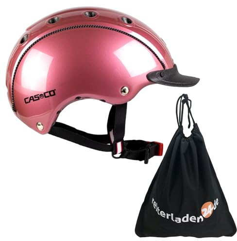 RL24 - Casco Kinder Reithelm Choice Turnier inkl. Schutzbeutel | Reitkappe für Mädchen & Jungen | Helm zum Reiten, Fahrrad- & Skifahren | Reiterhelm in English Rose Shiny | Größe S (52-56 cm)