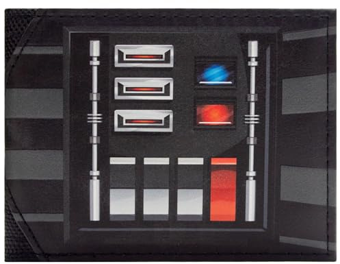 Lightsaber Duel Star Wars Darth Vader Brustpanzer-Outfit Geldbörse/Geldbeutel Bi-Fold ID & Kartenhalter, Schwarz