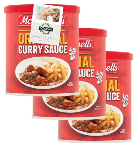 Curry Sauce Bundle with Mcdonnells Curry Sauce 250g 3 Pack + Brightdale Kitchen Booklet