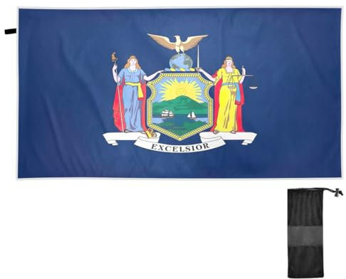 CHIFIGNO New York State Flag übergroße Strandtücher, leicht, schnell trocknend, Badetuch, Duschtuch, verstaubar, Strandtuch, Fitnessstudio, Handtücher für Erwachsene, Damen, Herren, 180 x 78 cm