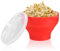 Microwave Popcorn Poppers, Microwave Popcorn Maker, Silicone Popcorn Popper, An Easy to Make Popcorn Bowl, Collapsible Popcorn Maker Bowl - Red