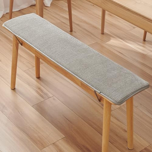 AmphaDeco Outdoor Bankauflage Stuhlkissen Bankkissen, Waschbar rutschfeste Sitzkissen Gartenbank, Sitzpolster für Bürostuhl Indoor Terrasse,Grey a,40x120cm