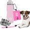 Botella Agua Perro, Kit Botella + Portarollos + 3 Bolsas Caca Perro, Botella Pipi Perros Silicona, Libre de BPA, Botella para pipis, Botella, Botella Limpia Pipi (Rosa, 400ml)