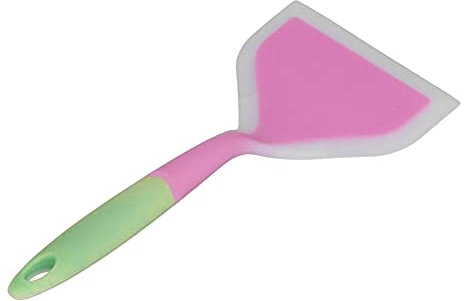 Silicone Wide Mouth Frying Spatula Cooking Tool Pancakes Meat Japanese Omelette (Purple Shovel Head)