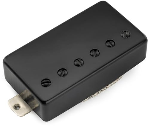 Musiclily Pro LP-CBLA Alnico 5 Covered Humbucker Tonabnehmer Steg Pickup 8,8K für LP Style E-Gitarre, Schwarz