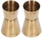 MUNEFE Jigger à double cocktail, jiggers en acier inoxydable, tasse de mesure du vin en or pour restaurant, hôtels, cafés, fête et KTV (Golden 15 / 30ml)