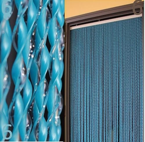 BricoShopping® Tenda moschiera Mod.A a fili in pvc regolabile Zanzariera per porta finestra esterna ingresso balcone camper filo ANTIMOSCHE 4 misure (6 (Azzurro), 120L x 230A cm (1 Pannelli))