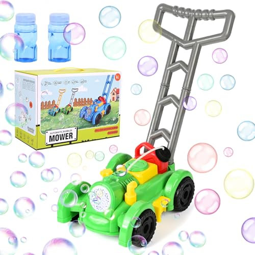 Apritsce Sparabolle di Sapone, Tagliaerba Giocattolo Macchina Bolle di Sapone Automatico, Bubble Maker Giocattoli per bambini, Macchina Spara Bolle per Matrimonio Compleanno Festa