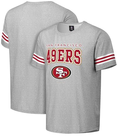 FOCO Herren Foco NFL Detroit Lions Mens Gray Team Primary Logo Arched Wordmark T-Shirt (1er Pack)