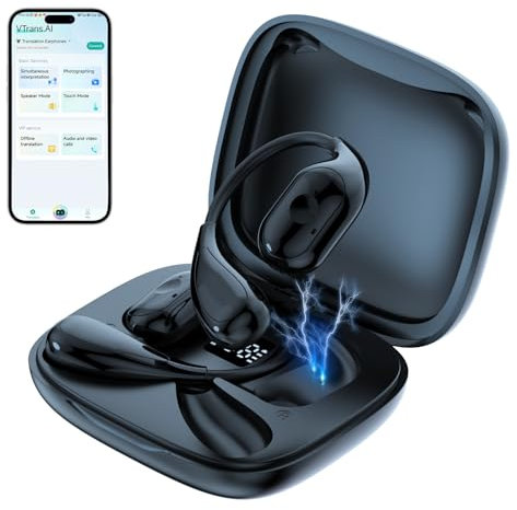 Olycism Auriculares Traductores en Tiempo Real, AuricularesTraductor con 150 Idiomas, Larga Duración de Batería, Bluetooth 5.4 y 7 Modos para una Comunicación Fluida en Reuniones, Aprendizaje y Viajes