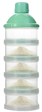 Dosificador de leche en polvo, apilable, hermético, 5 compartimentos