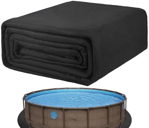 shuhauk Tapete para Piscina, 2.7 m/3.4 m/4.0 m/4.9 m/4.9 m, tapete para Piscina al Aire Libre, Suelo, Alfombrillas inflables para, Protector de Suelo, Accesorios para Piscina