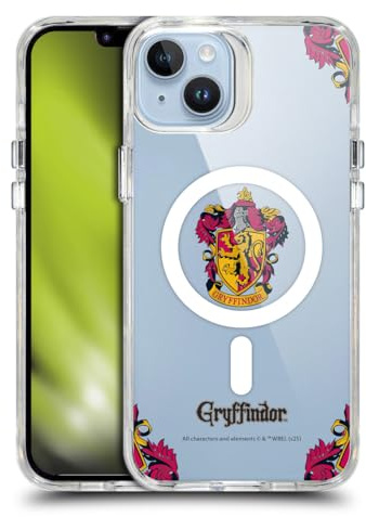 Head Case Designs Officially Licensed Harry Potter Gryffindor Houses Shockproof Bumper Case [Military Grade Protection] Compatible with Apple iPhone 14 Plus and Compatible with MagSafe