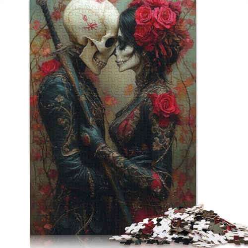 Skeleton_Lovers Puzzles für Erwachsene, 500 Teile, Puzzle für Erwachsene und Teenager, Familienspiel, 500 Teile (52 x 38 cm)