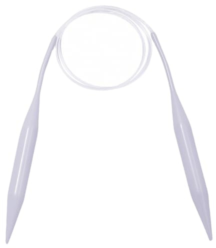 2 Pack 80cm Aluminium Circular Knitting Needles 12mm 2mm UK Size Flexible | White smooth finish, snag-free operation, suits all yarn weights, delivers even consistent stitches for crafting projects