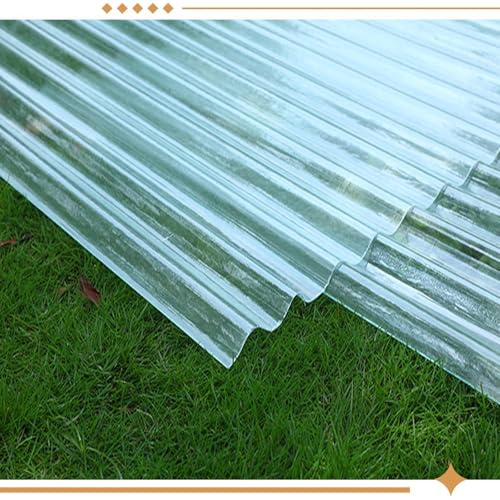 Durchsichtige Kunststoff-Dachplatten,1 mm Wellblech Dachbleche,Flammhemmend/Regenfest/UV-Beständig,Isolierende Dachplatten,Wellplatten Aus Polycarbonat,5Pcs-0.9x1.25m/35x49in