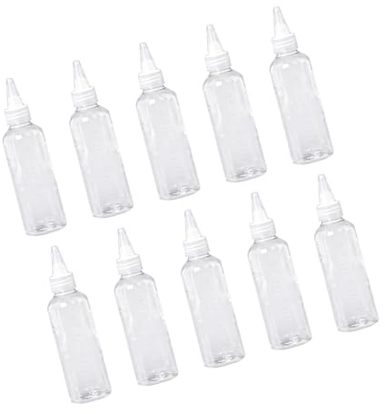 hogtnd 10pcs Clear View Paint Blending Bottle Mixing Container for Miniature Model with Tight Sealing Lids and Ergonomic Design Model Paint Mixing Bottles
