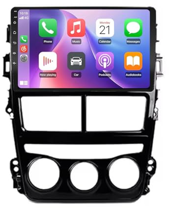 Autoradio per Toyota Vios Yaris MT 2017-2020 9 Pollice Android 15 Car Radio Usb Fm Bt Wifi Per, 8 Core 8G+256G
