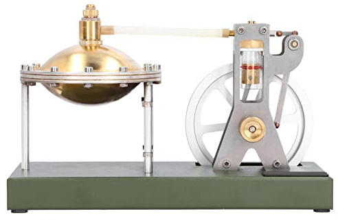 Halearo Giocattolo Educativo Modello di Macchina a Vapore Trasparente per Progetti Scientifici e Presentazioni in Classe Acciaio 20 X 9 Cm