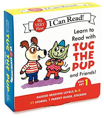 Learn to Read with Tug the Pup and Friends! Box Set 1: A Box of 11 stories, 1 parent guide, and reward stickers for Beginning Readers; Reading Level A-C (My Very First I Can Read)
