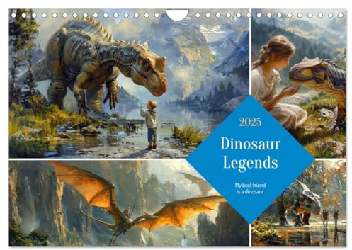 Dinosaur Legends (Wandkalender 2025 DIN A4 quer), CALVENDO Monatskalender