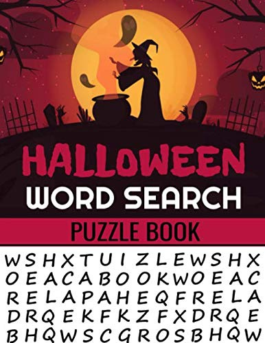 Halloween Word Search Puzzle Book: 40 Large Print Challenging Puzzles About Monsters, Bats, Witches, Ghouls, Jack-O-lantern & more | Gift for Word Puzzles Lovers