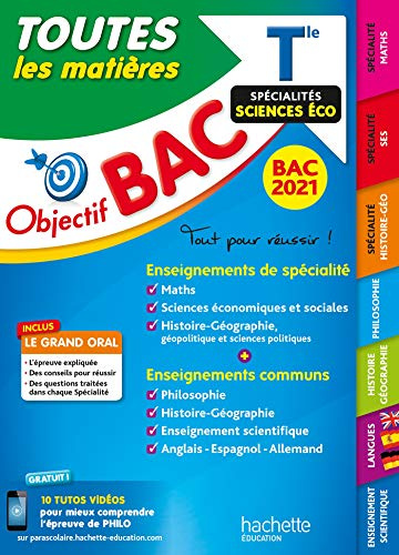 Objectif Bac 2021 Toutes les matières Term Enseignements communs + Spécialités sciences éco