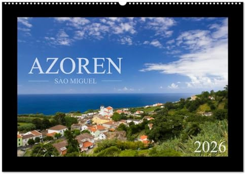 Azoren - São Miguel (Wandkalender 2026 DIN A2 quer), CALVENDO Monatskalender: Die Azoren - eine wunderschöne Inselgruppe inmitten des Atlantik. Der ... von seiner schönsten Seite. (CALVENDO Orte)