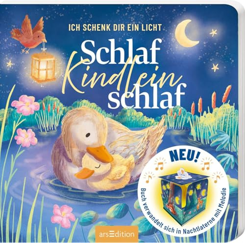 Ich schenk dir ein Licht! Schlaf, Kindlein, schlaf: Neuheit: Nachtlampe & Spieluhr in einem Bilderbuch | Einschlafhilfe mit magischem Nachtlicht für Babys ab der Geburt