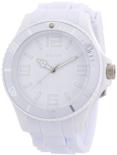 Oozoo Herren-Armbanduhr XL Analog Silikon C4341 total White