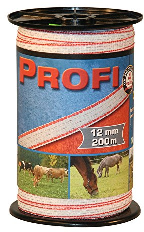 Kerbl Profi Weidezaunband 12mm, 4x0,30 TriC, 200m, w/r