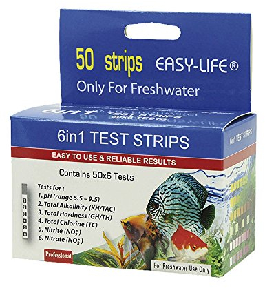 Easy Life Test Strips 6 in 1, 50 Teststreifen für pH, KH, GH, CI, NO2, NO3