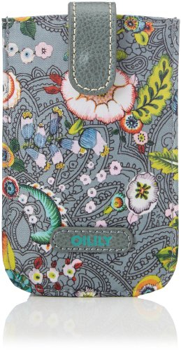 Oilily French Flowers Smartphone Pull Case Grey OCB3232-604, Damen Ausweis- & Kartenhüllen, Grau (grey 604), 14x9x3 cm (B x H x T)