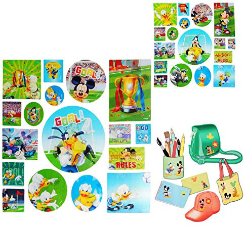 alles-meine.de GmbH 17 TLG. Set 3-D Effekt Aufkleber/Sticker - Mickey Maus - für Textilien/Stoff/Metall - selbstklebend - Textilsticker/extrem haftend - für Mädch..