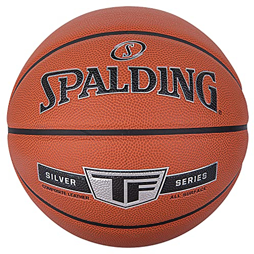 Spalding - TF Silver - Basketball - Größe 7 - Basketball - Zertifizierter Ball - Material ZK COMPOSITE - Indoor und Outdoor - Rutschfest - Ausgezeichneter Grip