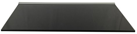 Glasregal 50x30 cm /8mm schwarz lackiertes Glas Wandprofil LINO8 Alu Silber / Glasablage / 1 Regal