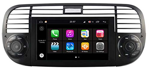 Sunshine Fly 6.2 pollici Android 8.0 S160 Quad Core 1024 * 600 capacitivo touch screen 2 DIN auto DVD GPS Radio stereo per Fiat 500 GPS Audio DVD Player Bluetooth WiFi 3 G (Nero)