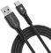 TECHGEAR USB C to USB A 2M Long STRONG Durable Braided USB C Charging Data Cable Type C Compatible with Samsung, Honor, Apple iPad Pro 11/12.9/13, Air 11/13, iPad 10th/11th Generation, Mini 6/7, Black