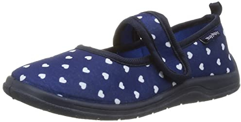 Playshoes Mädchen Hartjes lage pantoffels Herzchen Niedrige Hausschuhe, Marine, 28/29 EU
