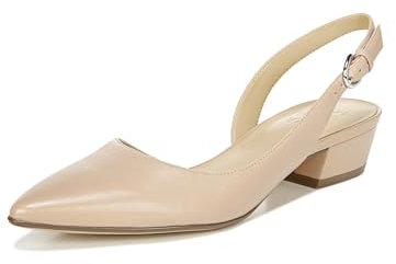 Naturalizer Women's Ballet Flats & Pumps - Banks Slingback, Crème Brulee Leather, UK 8, Wide Fit