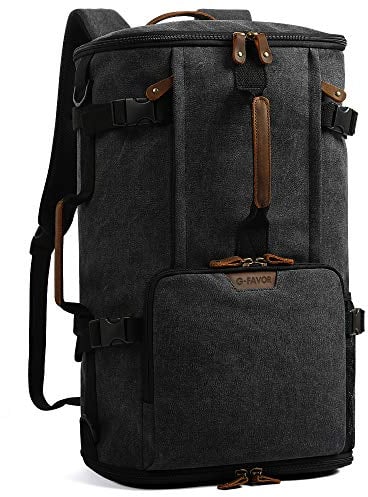 G-FAVOR Rucksack Herren groß, 40L Reiserucksack Handgepäck Rucksack Canvas Travel Backpack für 15,6-17 Zoll Laptop, Flug Genehmigt für Reise Arbeit Freizeit Reisetasche