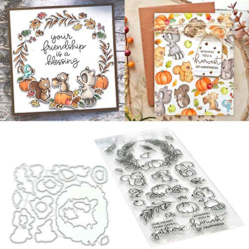 Eichhörnchen 1 Satz DIY Stanzschablonen Und Stempel Scrapbooking Stanzmaschine Schablonen Stanzformen Für DIY Scrapbooking Fotoalbum Dekor Karten