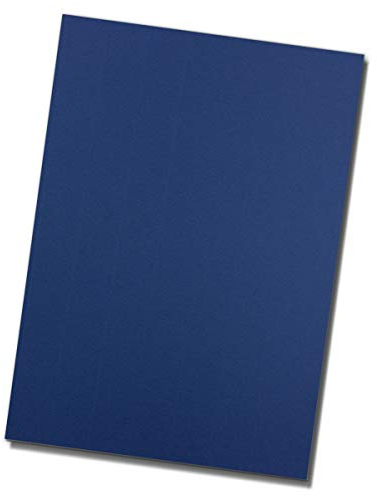 50 Blatt DIN A4 Briefpapier - Bastelpapier - Dunkelblau - Ton-Papier mit edler Rippung, 100 g/m² - matte Oberfläche - hochwertiges Schreibpapier